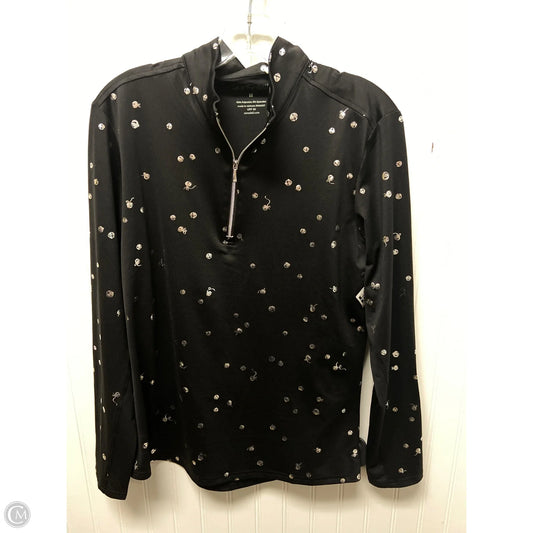 Athletic Top Long Sleeve Collar By Clothes Mentor In Black, Size: M