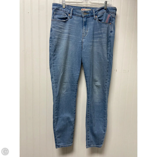 Jeans Skinny By Levis In Blue Denim, Size: 12