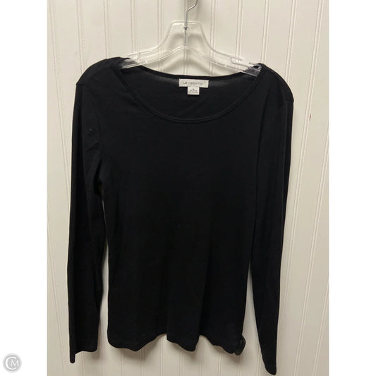Top Long Sleeve Basic By Liz Claiborne In Black, Size: M
