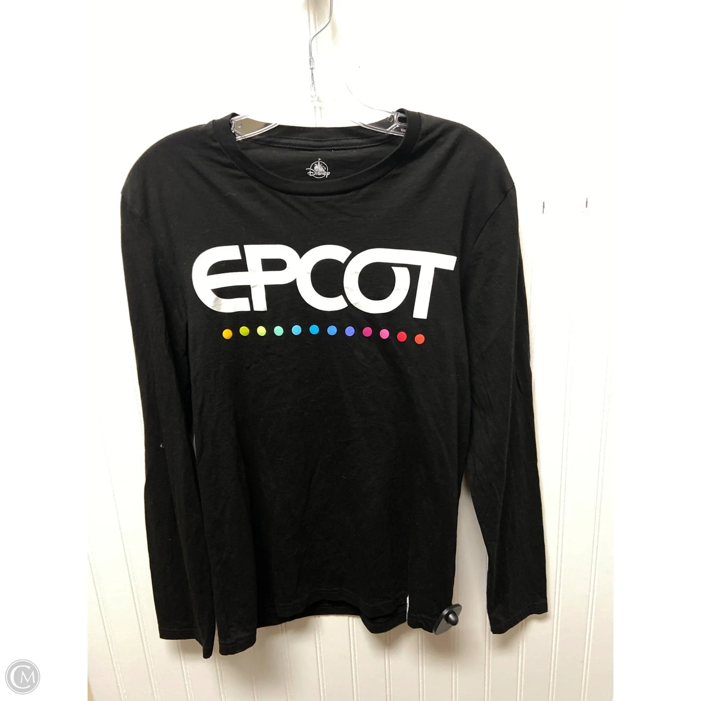 Top Long Sleeve Basic By Disney In Black, Size: Xs