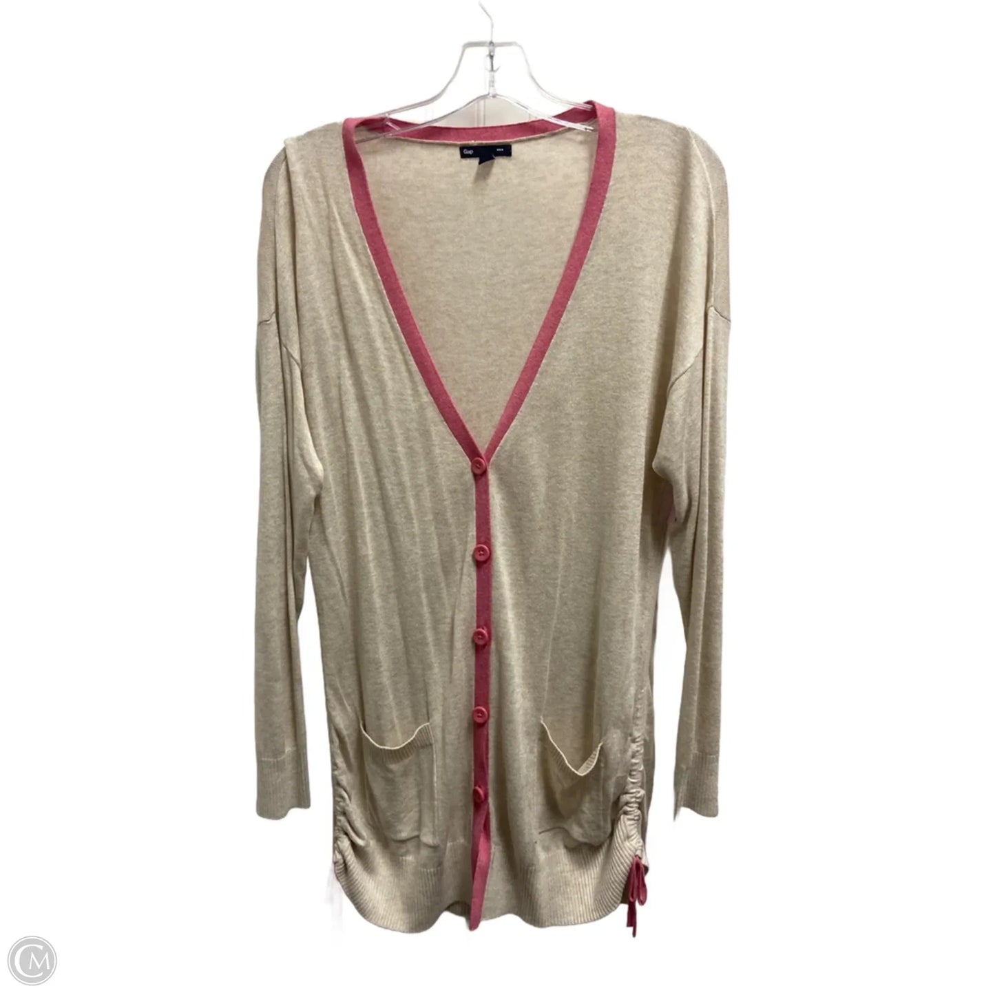 Sweater Cardigan By Gap In Beige, Size: Xl