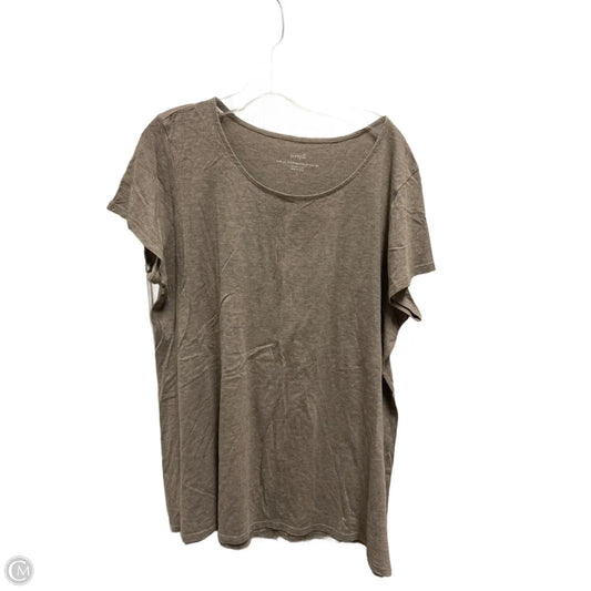 Top Short Sleeve Basic By Pure Jill In Taupe, Size: L