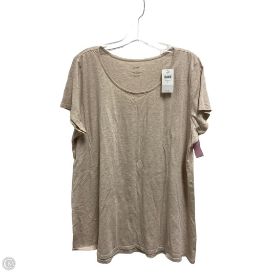 Top Short Sleeve Basic By Pure Jill In Beige, Size: L