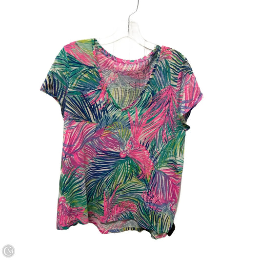 Top Short Sleeve Designer By Lilly Pulitzer In Multi-colored, Size: L