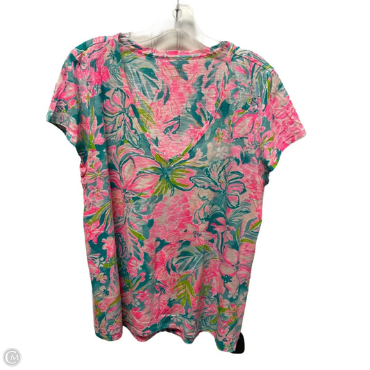 Top Short Sleeve Designer By Lilly Pulitzer In Multi-colored, Size: L
