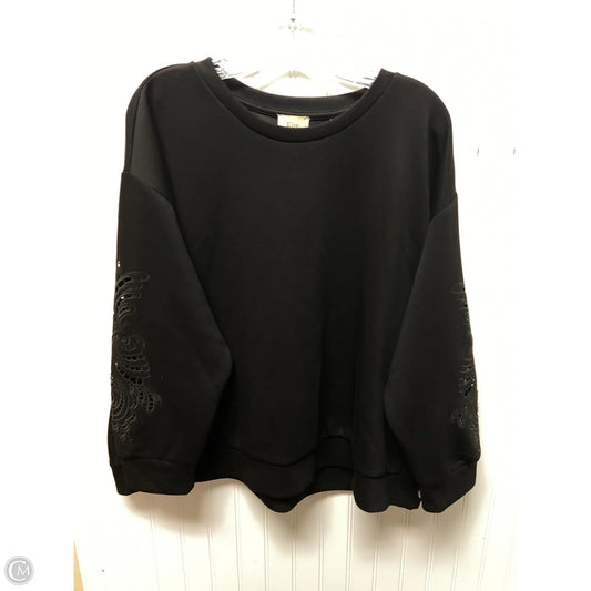 Top Long Sleeve By Tahari In Black, Size: Xl