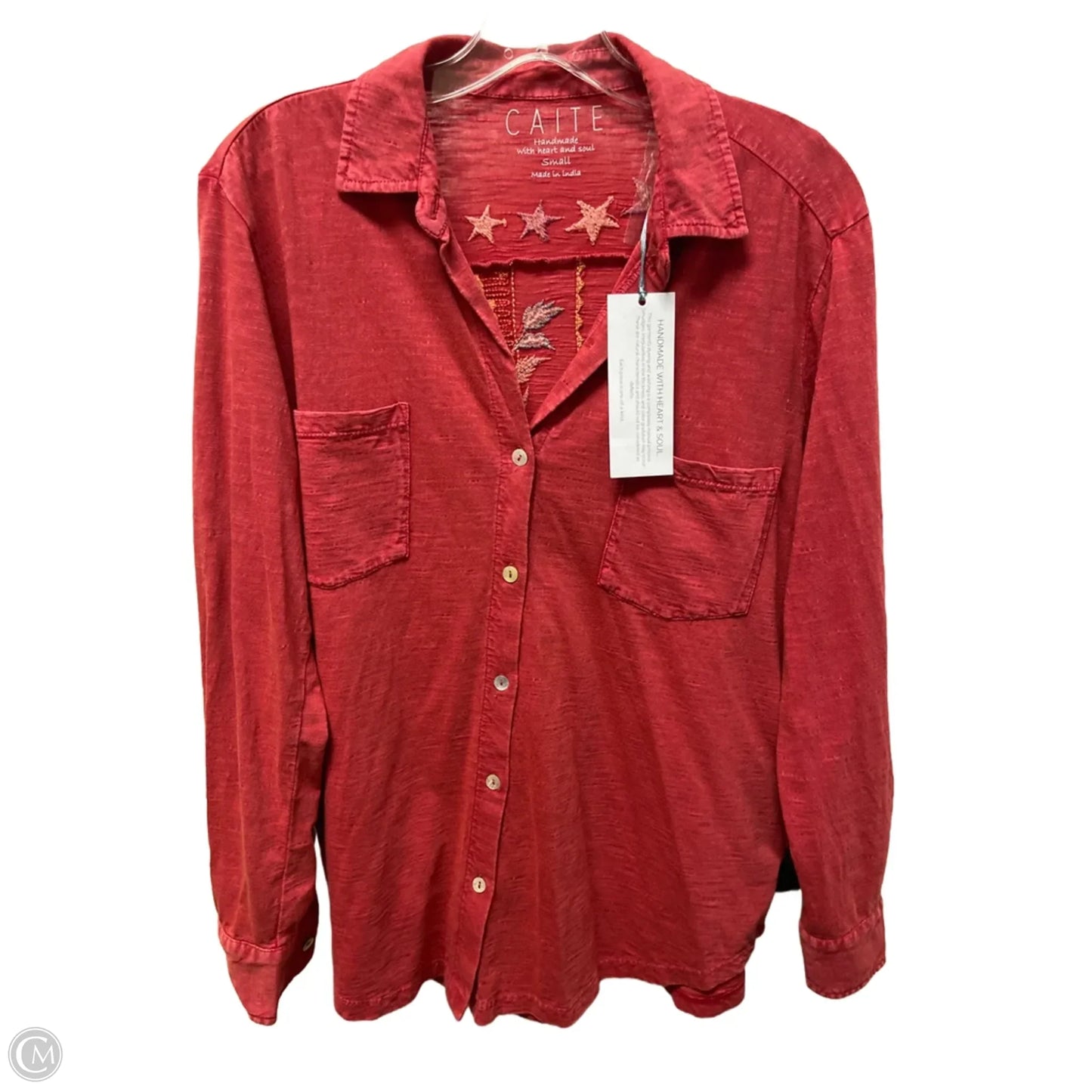 Top Long Sleeve By Clothes Mentor In Red, Size: S