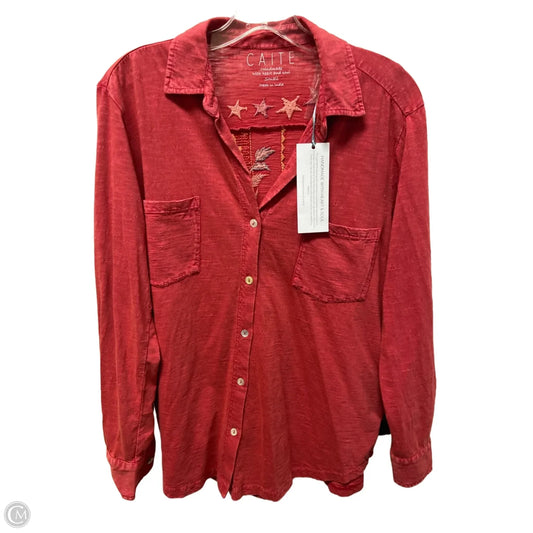 Top Long Sleeve By Clothes Mentor In Red, Size: S
