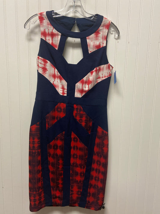 Dress Work By Bcbgmaxazria In Blue & Red, Size: S