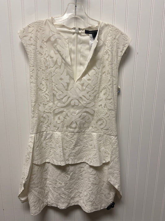 Dress Casual Short By Bcbgmaxazria In Ivory, Size: S