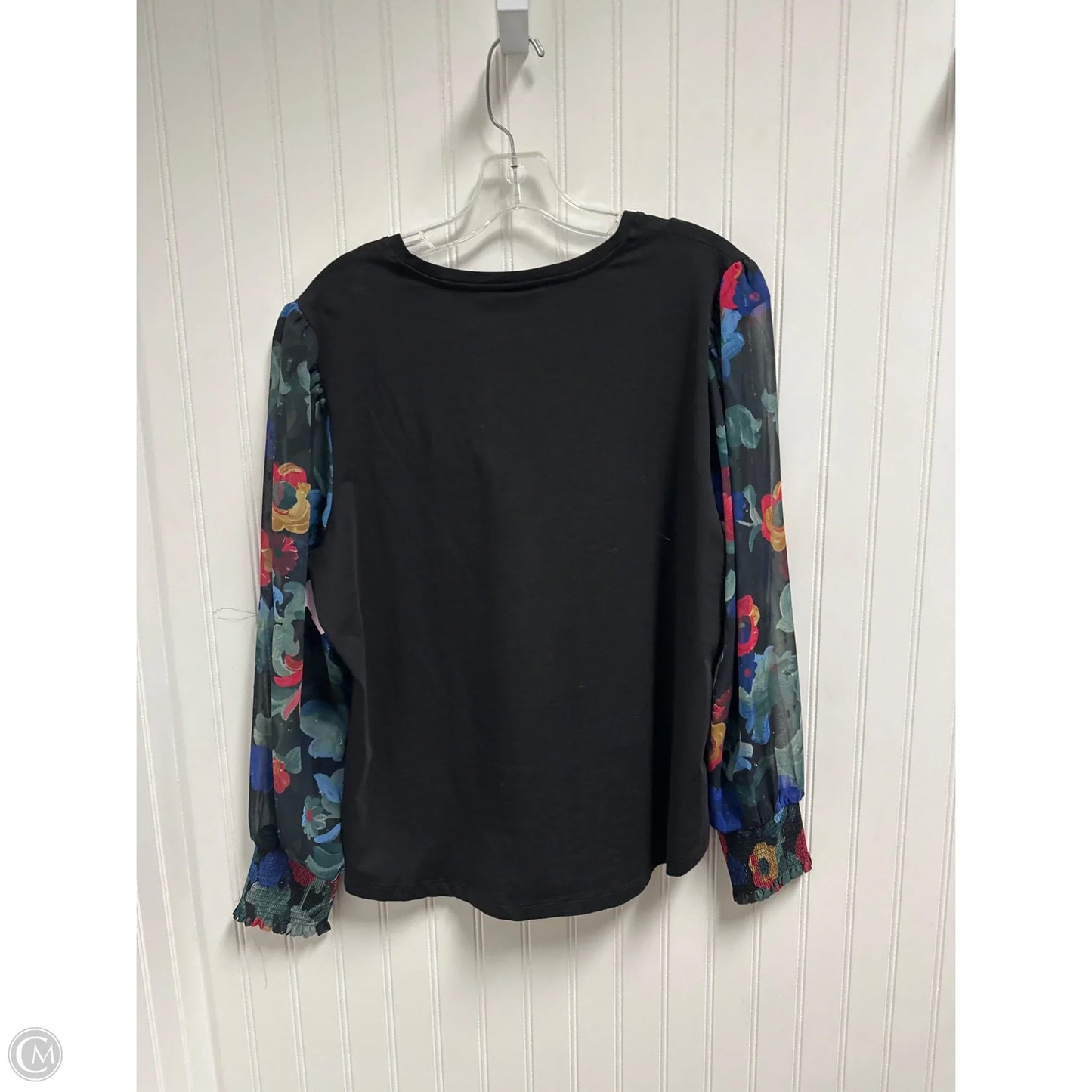 Top Long Sleeve By Chicos In Black, Size: L