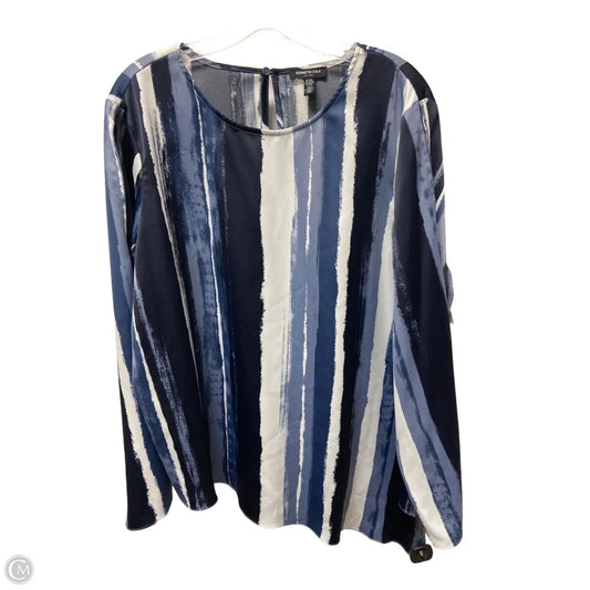 Top Long Sleeve By Kenneth Cole In Blue, Size: 1x