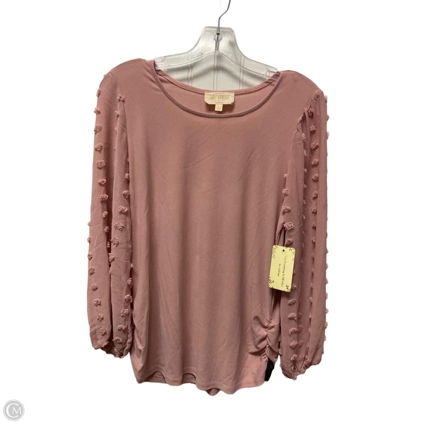 Top Long Sleeve By Sweet Wanderer In Pink, Size: S