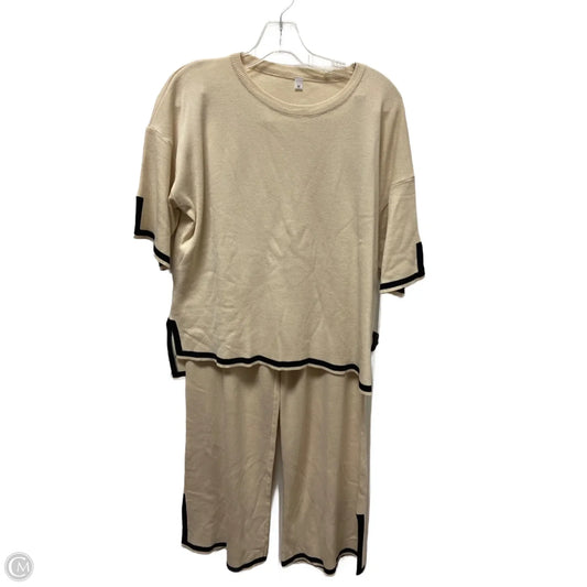 Pants Set 2pc By Cme In Black & Cream, Size: 8