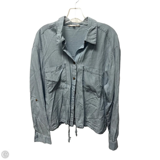 Top Long Sleeve By Jane And Delancey In Blue, Size: L