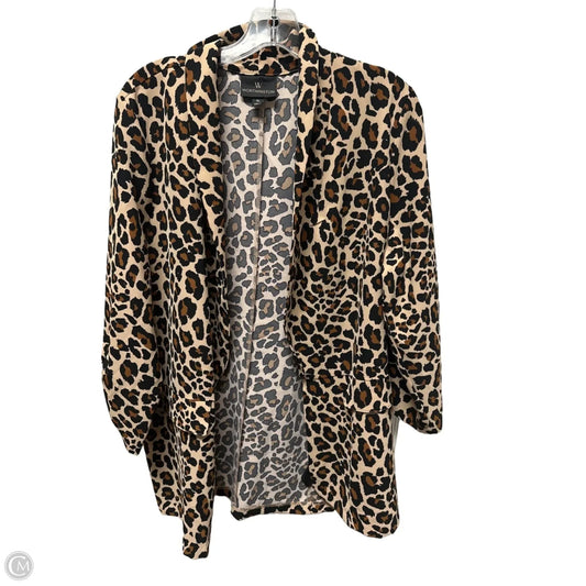 Blazer By Worthington In Animal Print, Size: Xl