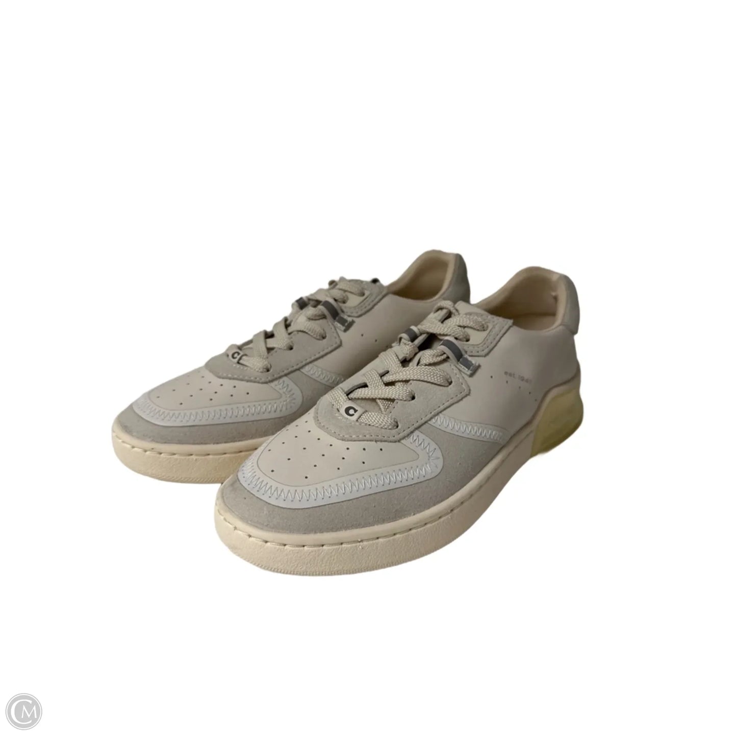 Shoes Designer By Coach In Grey & Pink, Size: 8