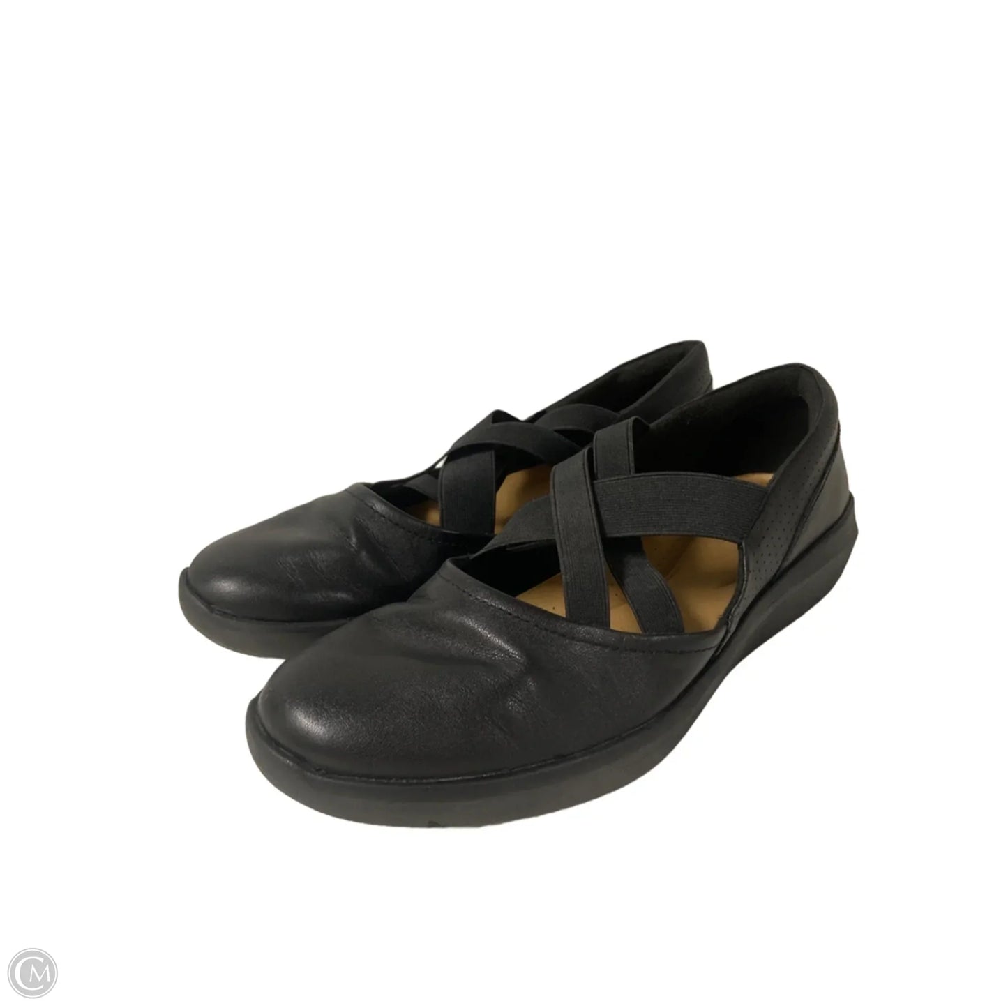 Shoes Flats By Clarks In Black, Size: 10