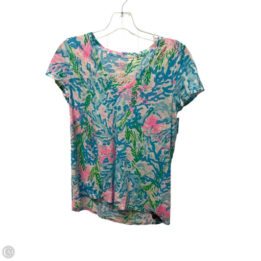 Top Short Sleeve Designer By Lilly Pulitzer In Multi-colored, Size: S