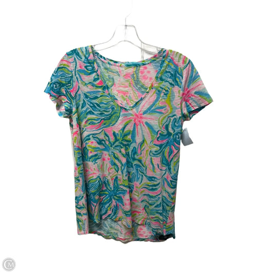 Top Short Sleeve Designer By Lilly Pulitzer In Multi-colored, Size: S