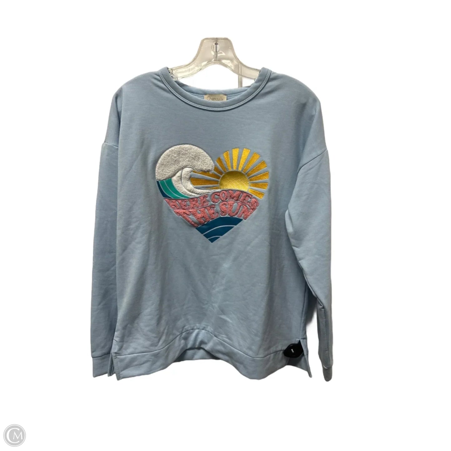 Sweatshirt Crewneck By Chenault In Blue, Size: L