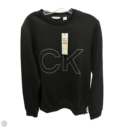 Sweatshirt Crewneck By Calvin Klein In Black, Size: S