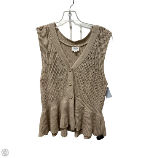 Vest Sweater By Le Lis In Beige, Size: S