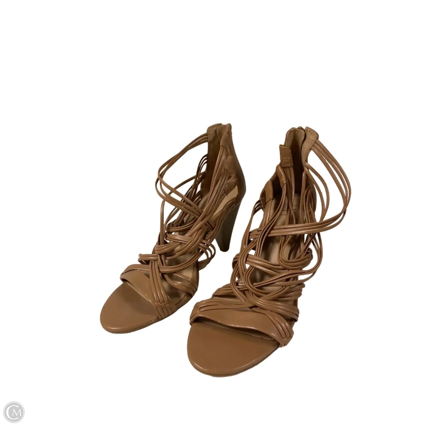 Sandals Heels Block By Inc In Tan, Size: 7.5