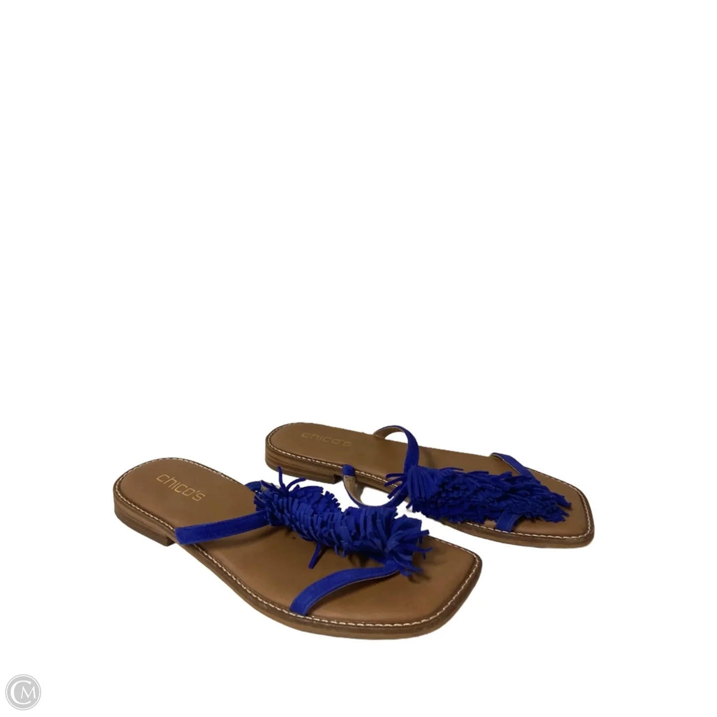 Sandals Flats By Chicos In Blue, Size: 9