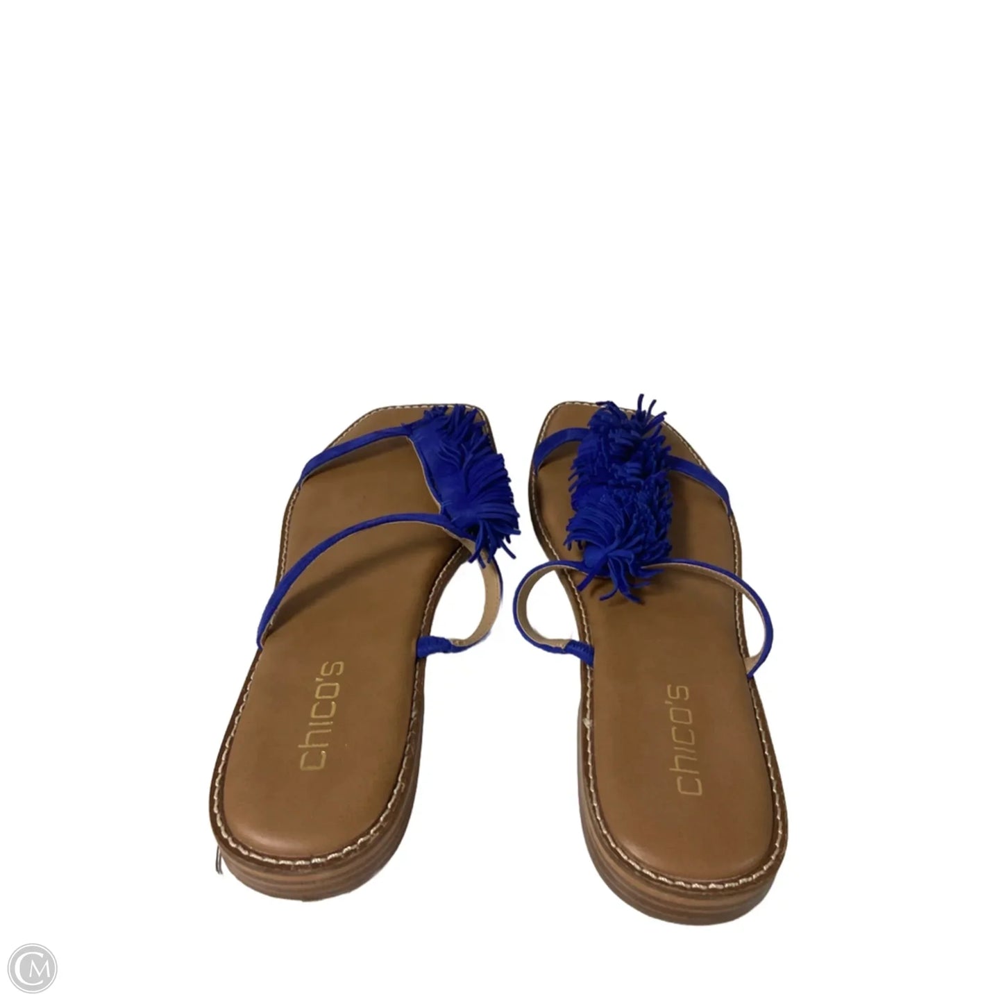 Sandals Flats By Chicos In Blue, Size: 9