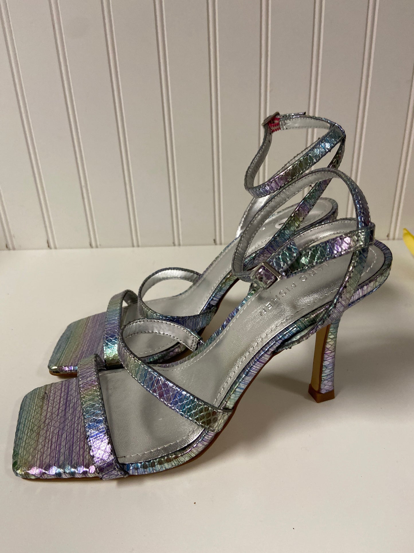 Sandals Heels Stiletto By Marc Fisher In Multi-colored, Size: 7