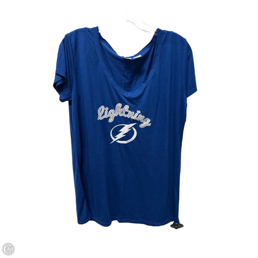 Athletic Top Short Sleeve By Clothes Mentor In Blue, Size: Xl