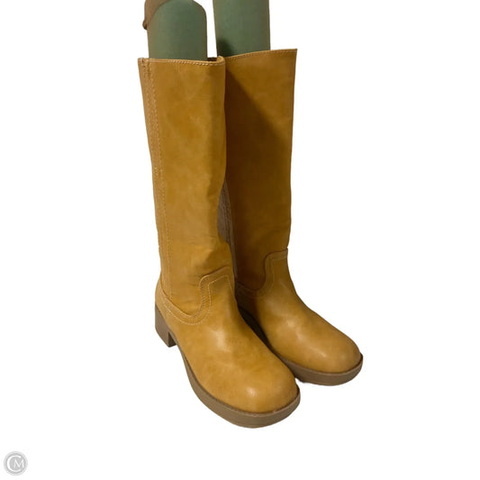 Boots Knee Heels By Sugar In Yellow, Size: 9