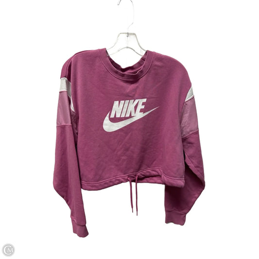 Athletic Sweatshirt Crewneck By Nike In Purple, Size: L