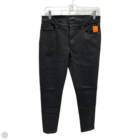 Jeans Skinny By Banana Republic In Black Denim, Size: 6