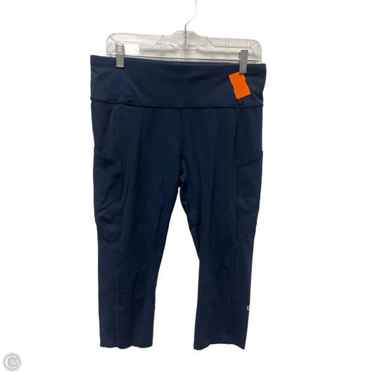 Athletic Leggings Capris By Lululemon In Navy, Size: L