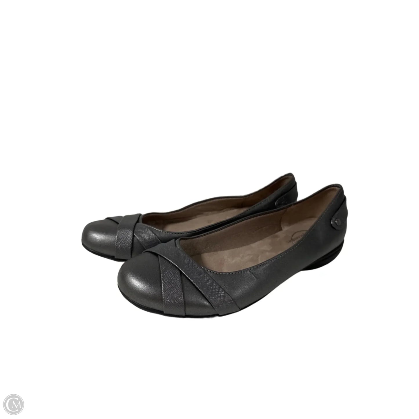 Shoes Flats By Life Stride In Silver, Size: 9