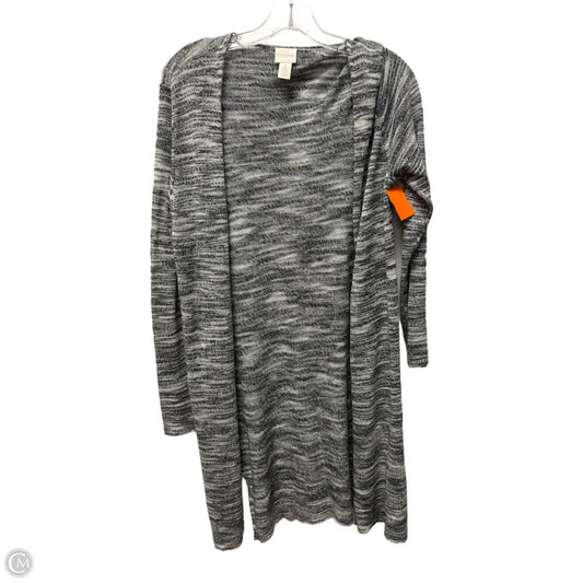 Sweater Cardigan By Chicos In Grey, Size: M