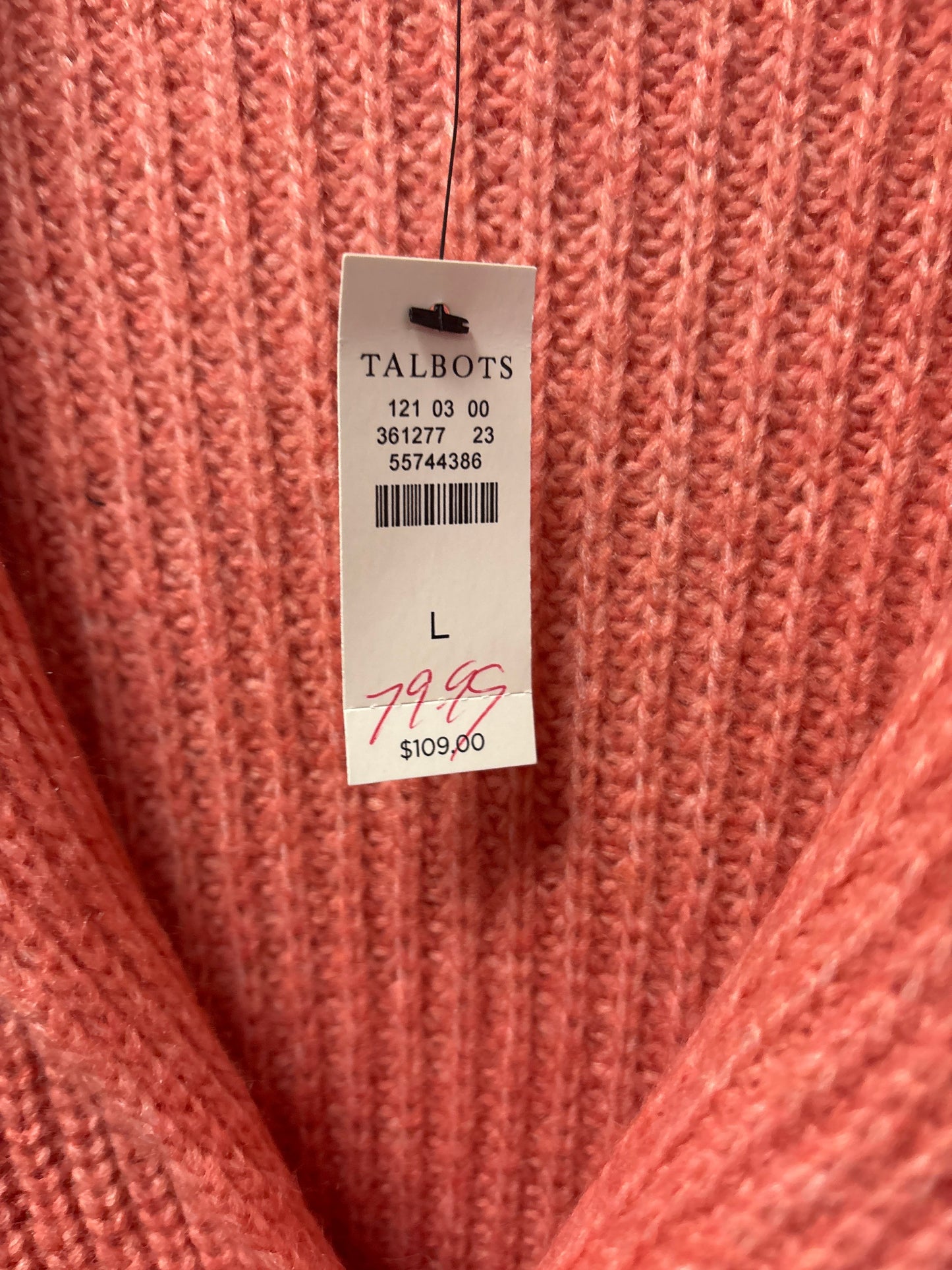 Sweater By Talbots In Pink, Size: L