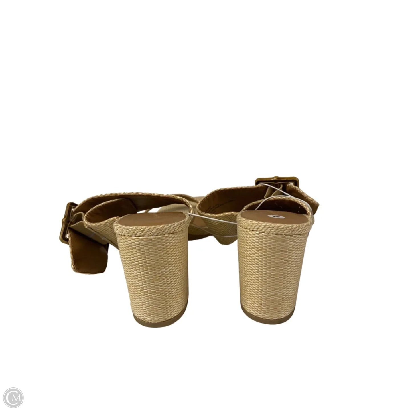 Sandals Heels Block By Universal Thread In Beige, Size: 9