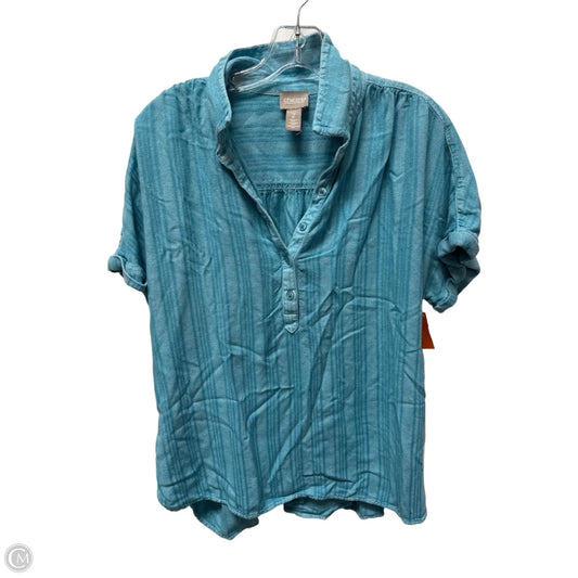 Top Short Sleeve By Chicos In Blue, Size: L
