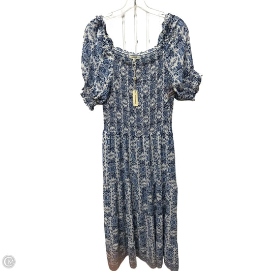 Dress Casual Maxi By Max Studio In Blue & White, Size: Xl