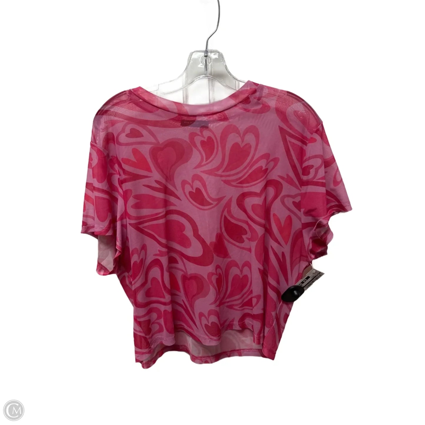 Top Short Sleeve Basic By Shein In Pink & Purple, Size: 4x
