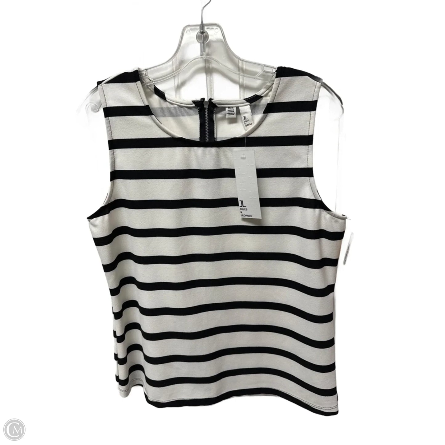 Top Sleeveless By Jules & Leopold In Striped Pattern, Size: M