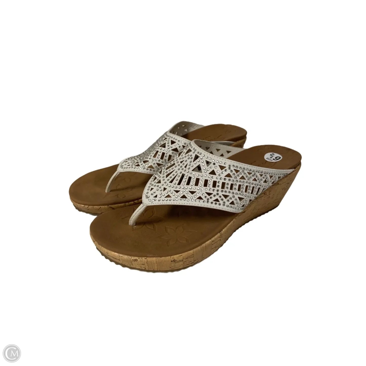 Sandals Flip Flops By Skechers In White, Size: 6.5