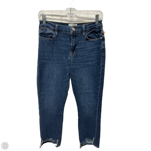 Jeans Boot Cut By Frame In Blue Denim, Size: 6