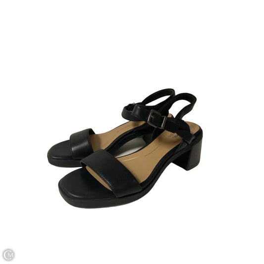 Sandals Heels Block By Clarks In Black, Size: 7.5