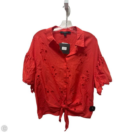 Top Short Sleeve By Marc New York In Red, Size: M