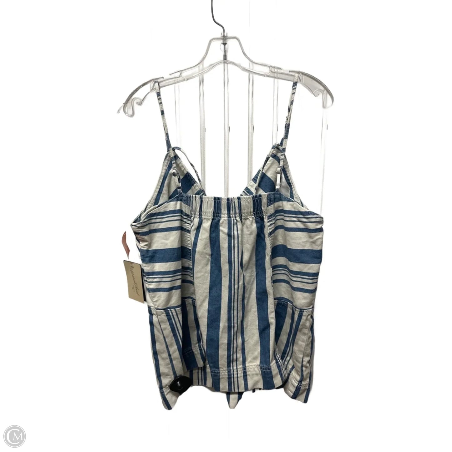 Top Sleeveless By Universal Thread In Striped Pattern, Size: L
