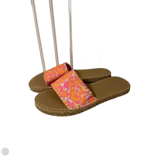 Sandals Flats By Vineyard Vines In Orange & Pink, Size: 9